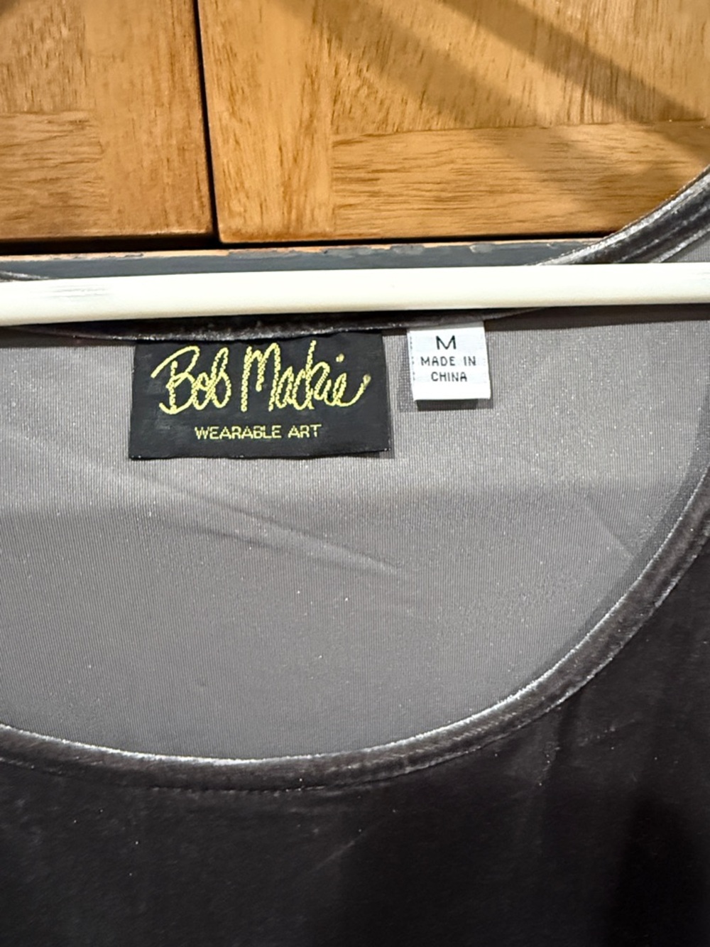 Bob Mackie Velvet Scoop Neck Tank - Charcoal - Picture 2 of 4